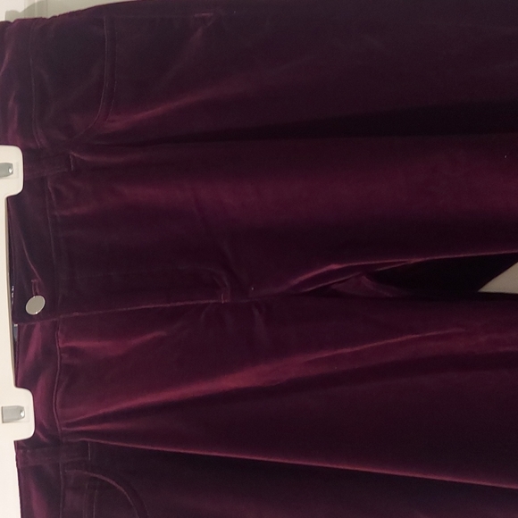 Ralph Lauren - Red velvet pants - boot cut - size 18 - Picture 4 of 6